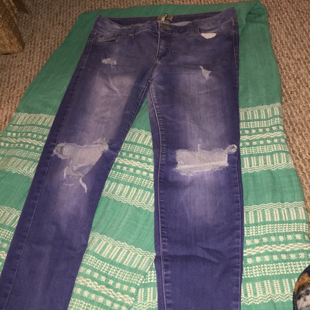ripped jeans.